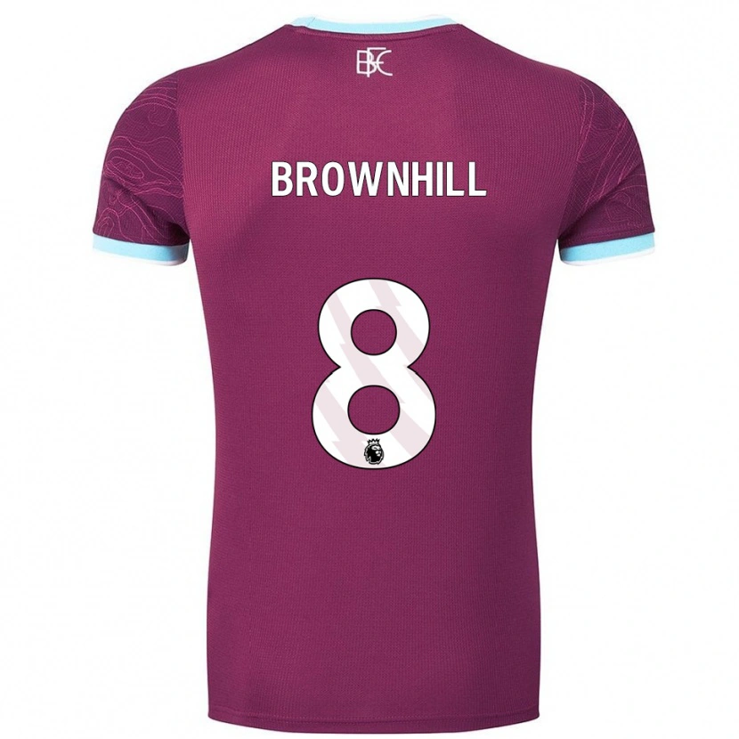Danxen Kinderen Josh Brownhill #8 Bourgondisch Hemelsblauw Thuisshirt Thuistenue 2025/26 T-Shirt