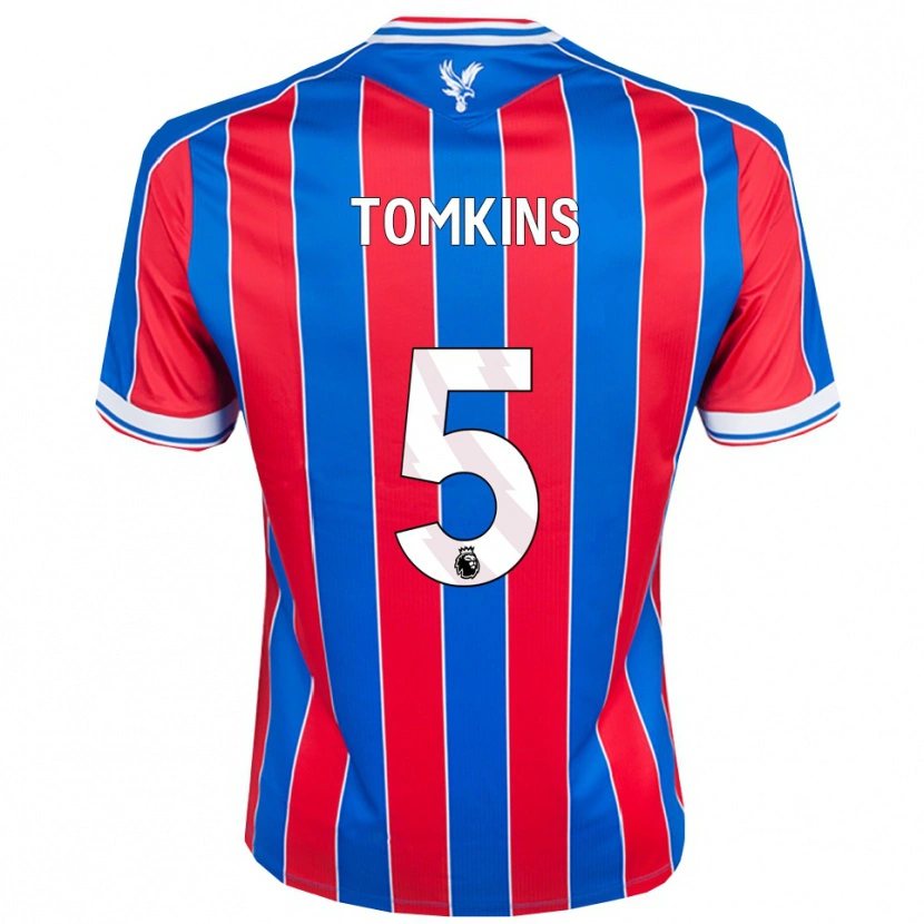 Danxen Kinderen James Tomkins #5 Blauw Rood Wit Thuisshirt Thuistenue 2025/26 T-Shirt