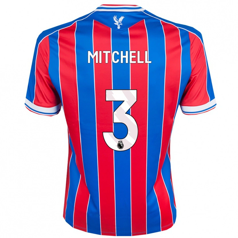 Danxen Kinderen Tyrick Mitchell #3 Blauw Rood Wit Thuisshirt Thuistenue 2025/26 T-Shirt
