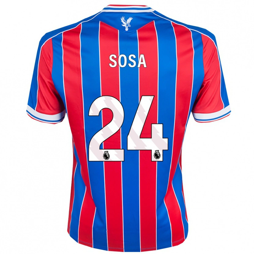 Danxen Kinderen Borna Sosa #24 Blauw Rood Wit Thuisshirt Thuistenue 2025/26 T-Shirt