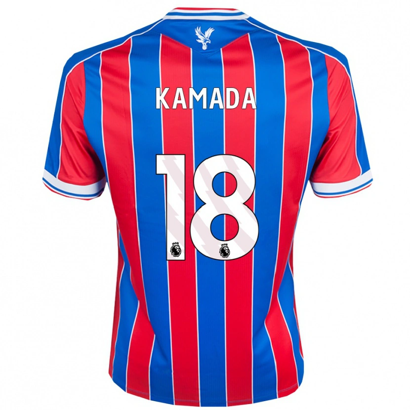 Danxen Kinderen Daichi Kamada #18 Blauw Rood Wit Thuisshirt Thuistenue 2025/26 T-Shirt