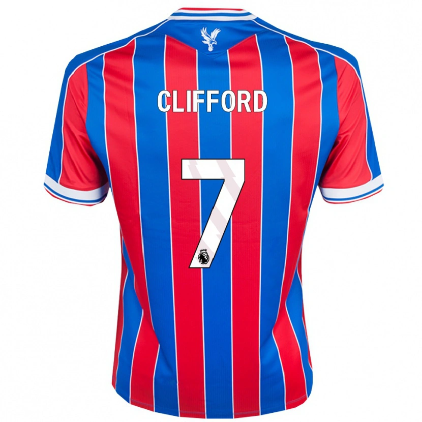 Danxen Kinderen Charley Clifford #7 Blauw Rood Wit Thuisshirt Thuistenue 2025/26 T-Shirt