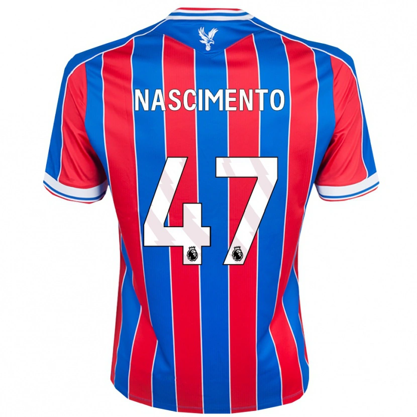 Danxen Kinderen Adler Nascimento #47 Blauw Rood Wit Thuisshirt Thuistenue 2025/26 T-Shirt