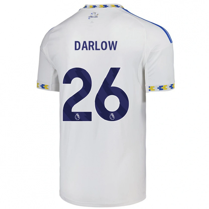 Danxen Kinderen Karl Darlow #26 Wit Blauw Thuisshirt Thuistenue 2025/26 T-Shirt