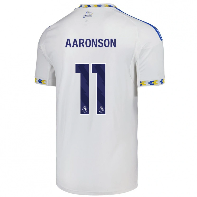 Danxen Kinderen Brenden Aaronson #11 Wit Blauw Thuisshirt Thuistenue 2025/26 T-Shirt