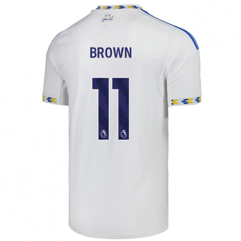 Danxen Kinderen Abbie Brown #11 Wit Blauw Thuisshirt Thuistenue 2025/26 T-Shirt