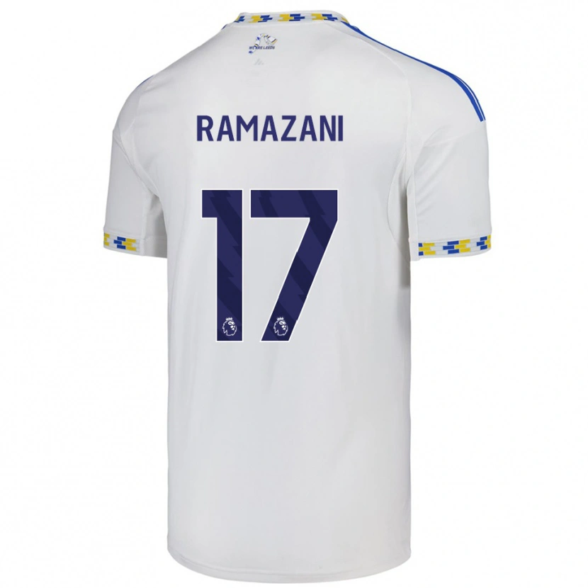 Danxen Kinderen Largie Ramazani #17 Wit Blauw Thuisshirt Thuistenue 2025/26 T-Shirt