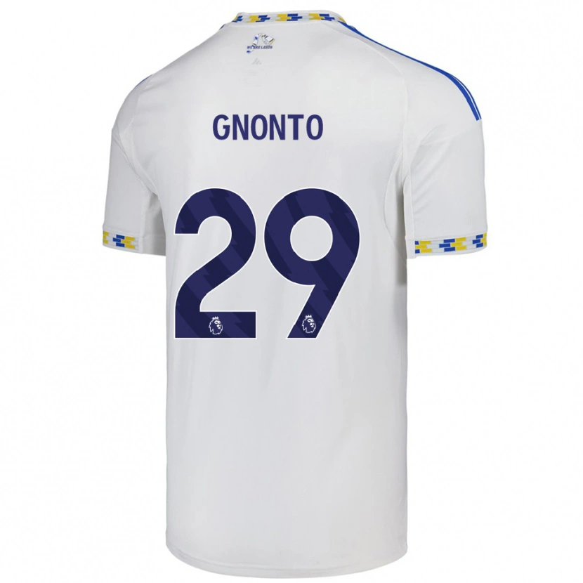 Danxen Kinderen Wilfried Gnonto #29 Wit Blauw Thuisshirt Thuistenue 2025/26 T-Shirt