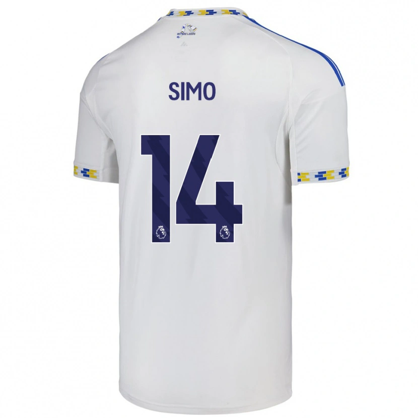 Danxen Kinderen Elton Simo #14 Wit Blauw Thuisshirt Thuistenue 2025/26 T-Shirt