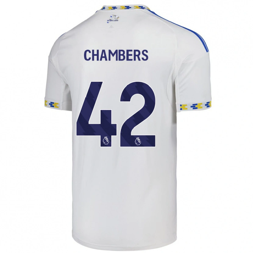 Danxen Kinderen Sam Chambers #42 Wit Blauw Thuisshirt Thuistenue 2025/26 T-Shirt