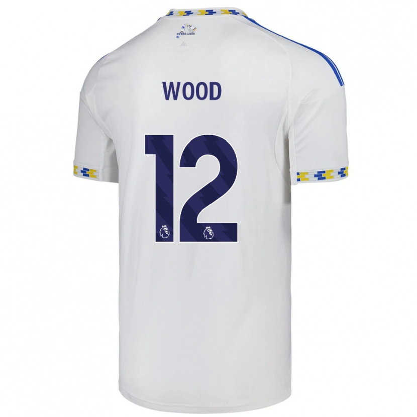 Danxen Kinderen Oliver Wood #12 Wit Blauw Thuisshirt Thuistenue 2025/26 T-Shirt