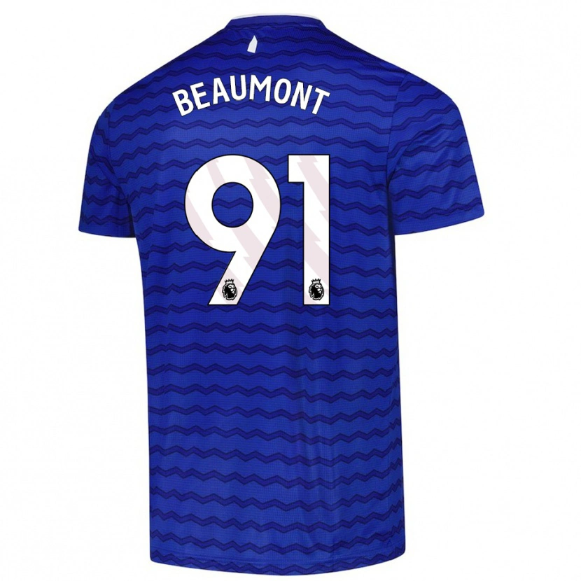 Danxen Kinderen Jacob Beaumont-Clark #91 Blauw Marineblauw Thuisshirt Thuistenue 2025/26 T-Shirt