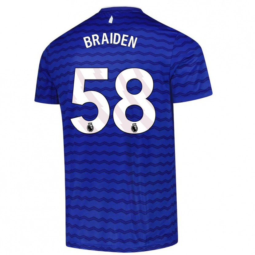 Danxen Kinderen Braiden Graham #58 Blauw Marineblauw Thuisshirt Thuistenue 2025/26 T-Shirt