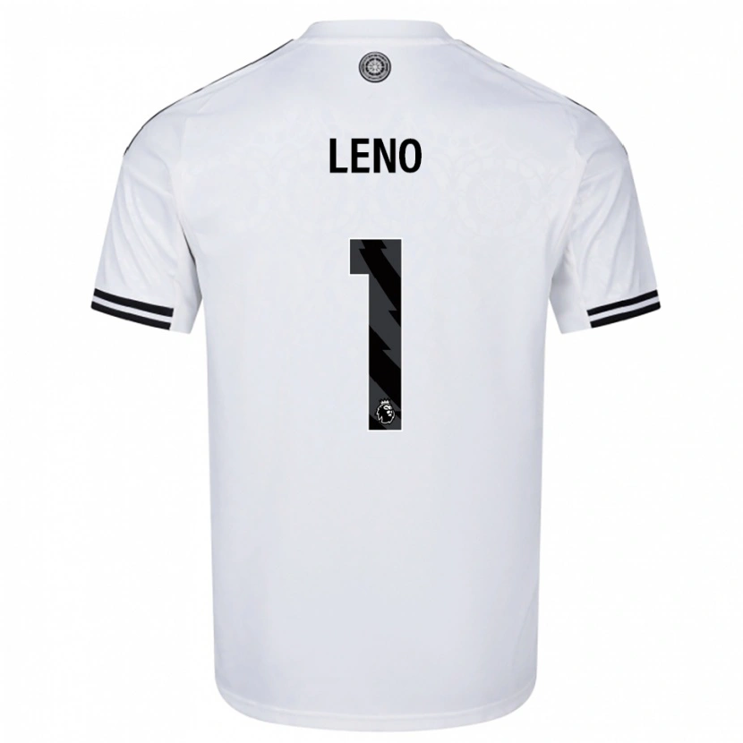 Danxen Kinderen Bernd Leno #1 Wit Zwart Thuisshirt Thuistenue 2025/26 T-Shirt