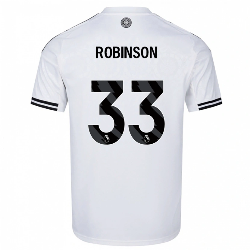 Danxen Kinderen Antonee Robinson #33 Wit Zwart Thuisshirt Thuistenue 2025/26 T-Shirt