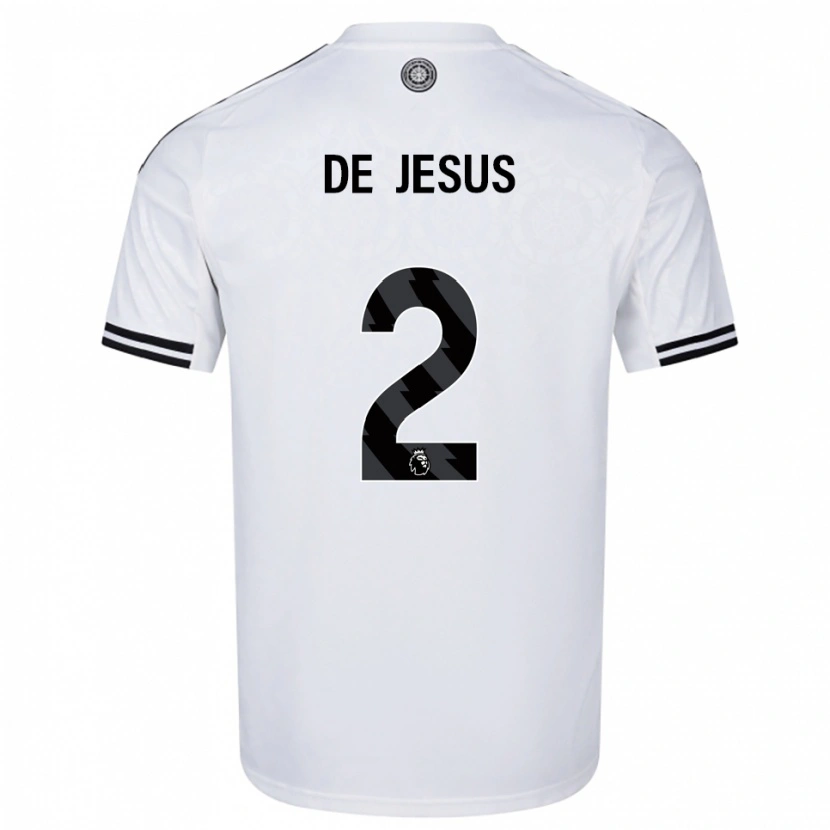 Danxen Kinderen Brad De Jesus #2 Wit Zwart Thuisshirt Thuistenue 2025/26 T-Shirt