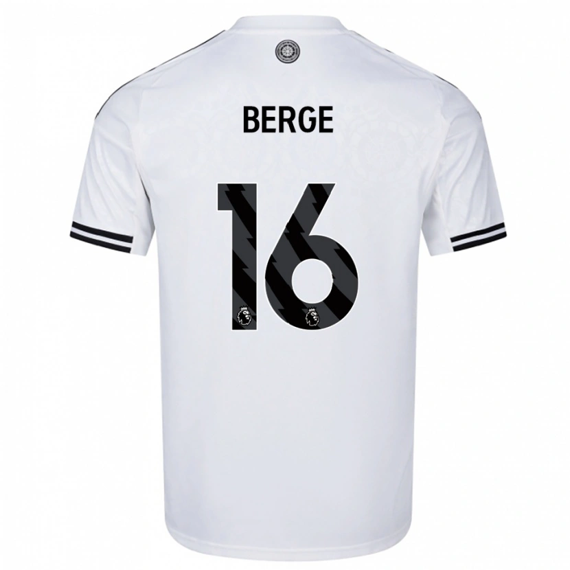 Danxen Kinderen Sander Berge #16 Wit Zwart Thuisshirt Thuistenue 2025/26 T-Shirt