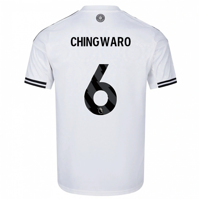 Danxen Kinderen Seth Chingwaro #6 Wit Zwart Thuisshirt Thuistenue 2025/26 T-Shirt