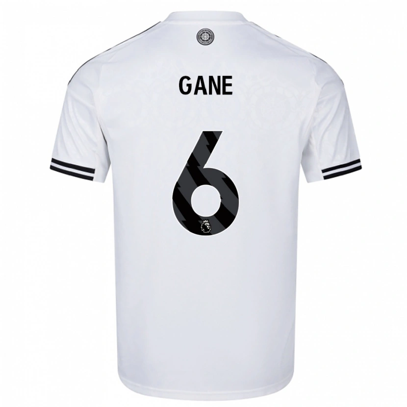Danxen Kinderen Evie Gane #6 Wit Zwart Thuisshirt Thuistenue 2025/26 T-Shirt