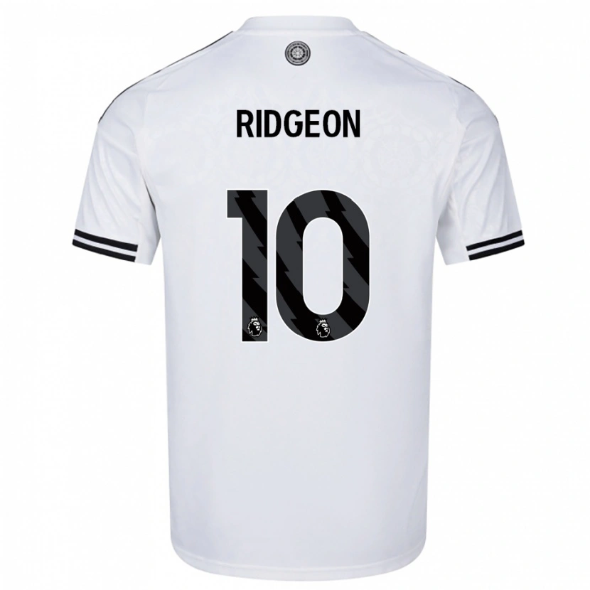 Danxen Kinderen Seth Ridgeon #10 Wit Zwart Thuisshirt Thuistenue 2025/26 T-Shirt