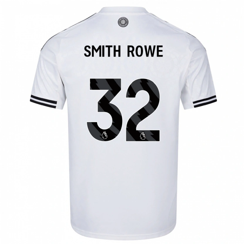Danxen Kinderen Emile Smith Rowe #32 Wit Zwart Thuisshirt Thuistenue 2025/26 T-Shirt