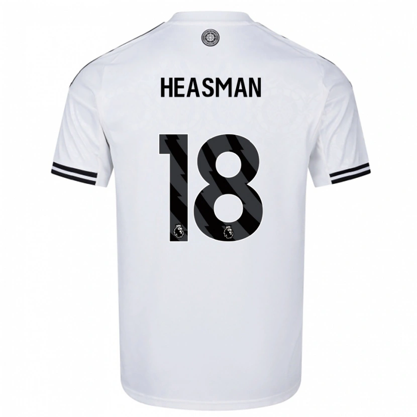 Danxen Kinderen Georgia Heasman #18 Wit Zwart Thuisshirt Thuistenue 2025/26 T-Shirt