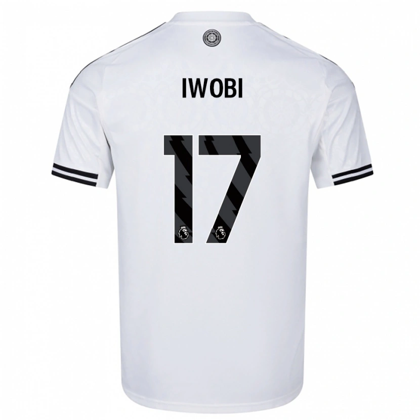 Danxen Kinderen Alex Iwobi #17 Wit Zwart Thuisshirt Thuistenue 2025/26 T-Shirt