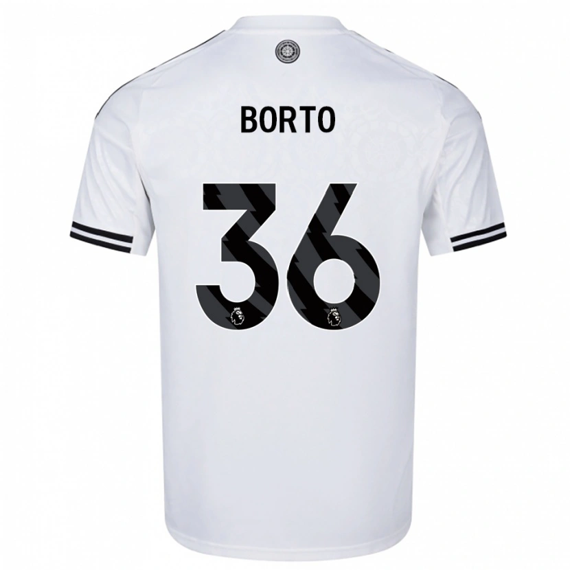 Danxen Kinderen Alex Borto #36 Wit Zwart Thuisshirt Thuistenue 2025/26 T-Shirt