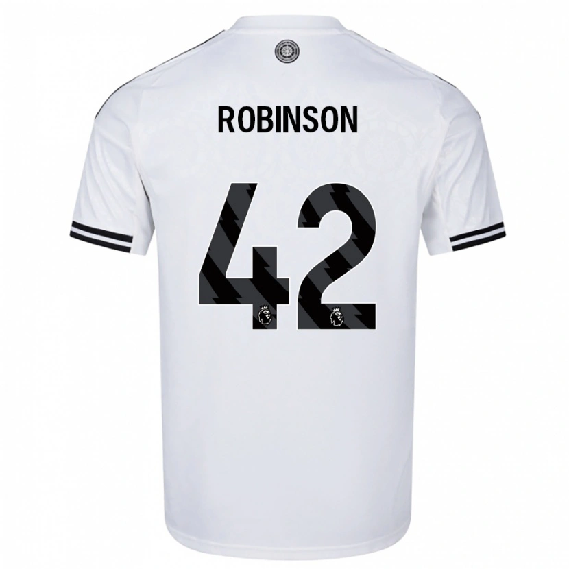 Danxen Kinderen Charlie Robinson #42 Wit Zwart Thuisshirt Thuistenue 2025/26 T-Shirt