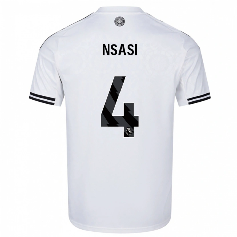 Danxen Kinderen Eddy Nsasi #4 Wit Zwart Thuisshirt Thuistenue 2025/26 T-Shirt