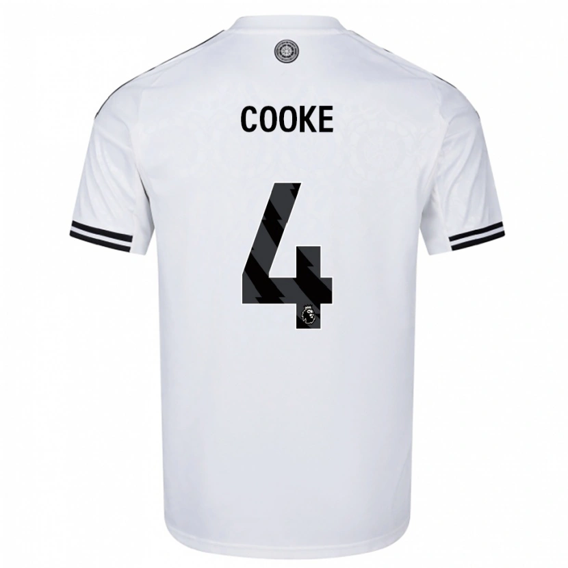 Danxen Kinderen Logan Cooke #4 Wit Zwart Thuisshirt Thuistenue 2025/26 T-Shirt