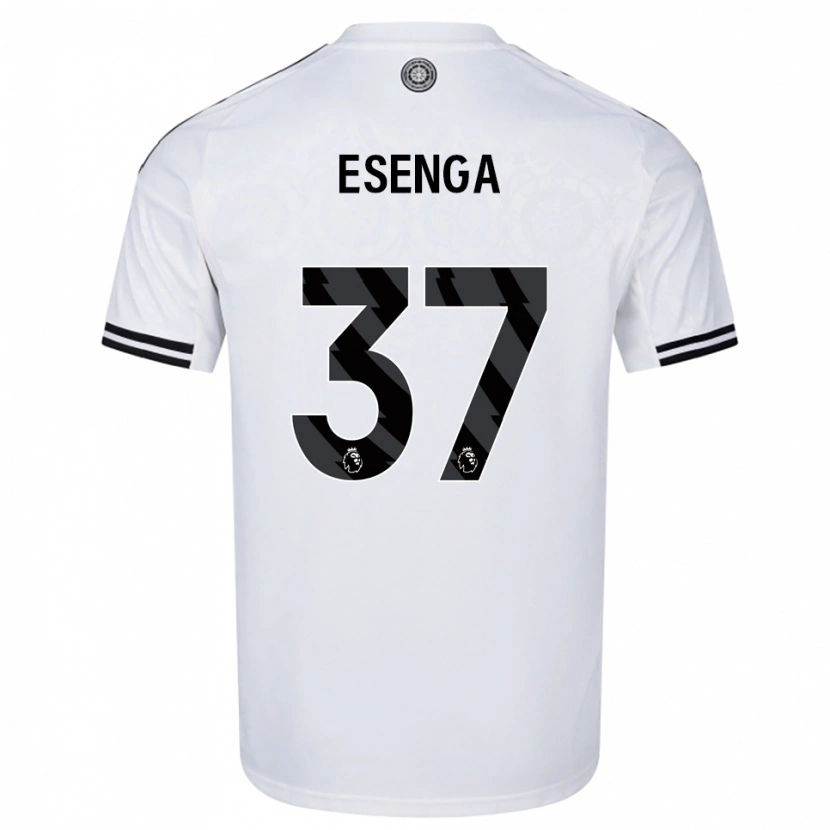 Danxen Kinderen Jonathan Esenga #37 Wit Zwart Thuisshirt Thuistenue 2025/26 T-Shirt
