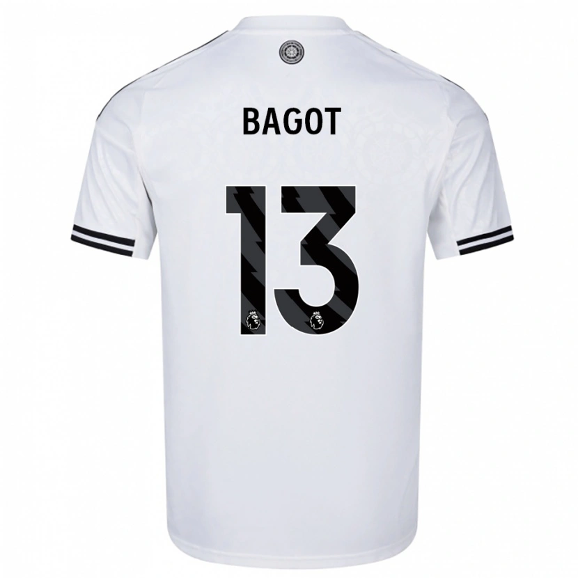 Danxen Kinderen Matthew Bagot #13 Wit Zwart Thuisshirt Thuistenue 2025/26 T-Shirt