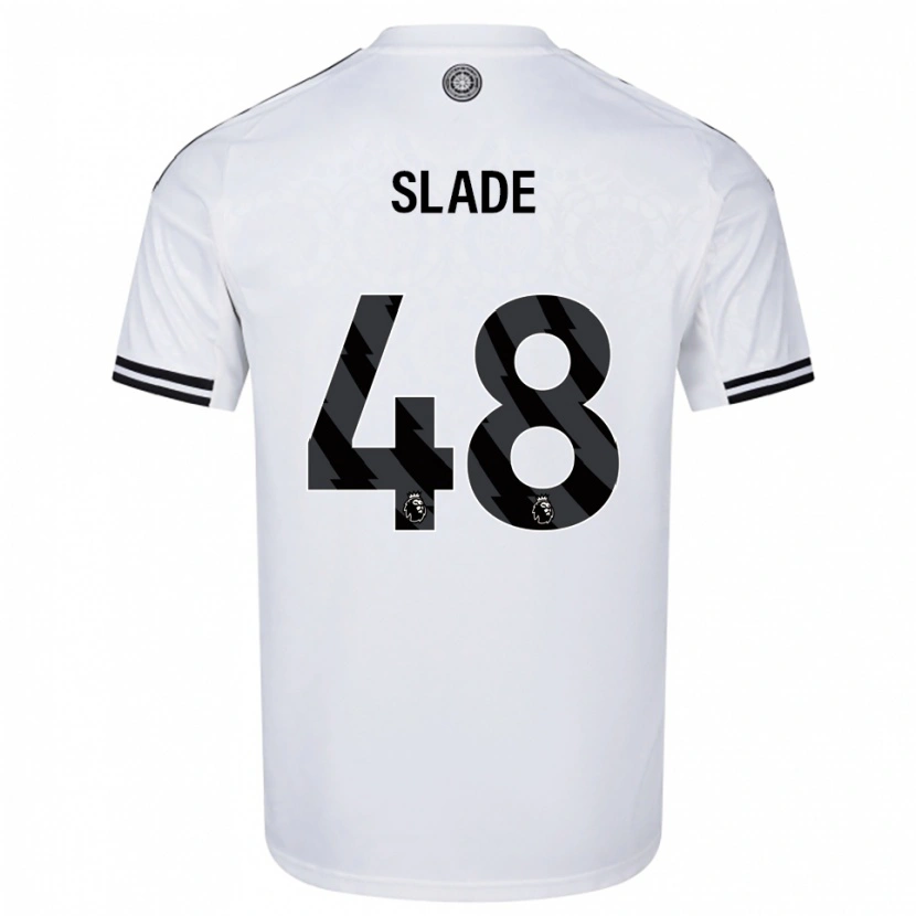 Danxen Kinderen Bradley Slade #48 Wit Zwart Thuisshirt Thuistenue 2025/26 T-Shirt