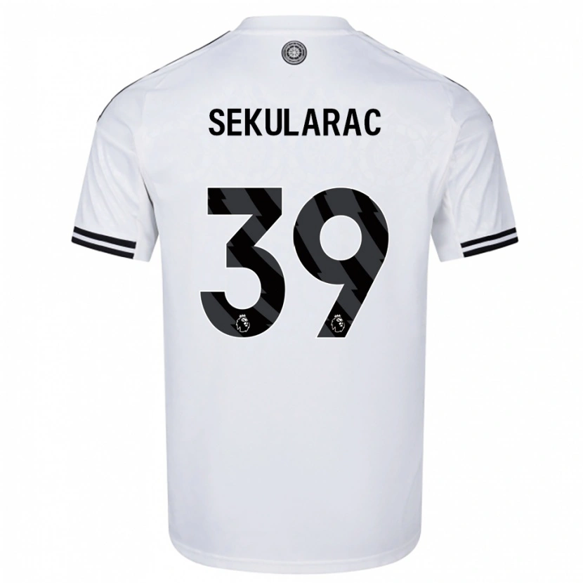 Danxen Kinderen Kristian Sekularac #39 Wit Zwart Thuisshirt Thuistenue 2025/26 T-Shirt