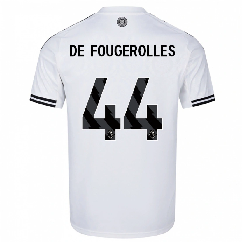 Danxen Kinderen Luc De Fougerolles #44 Wit Zwart Thuisshirt Thuistenue 2025/26 T-Shirt