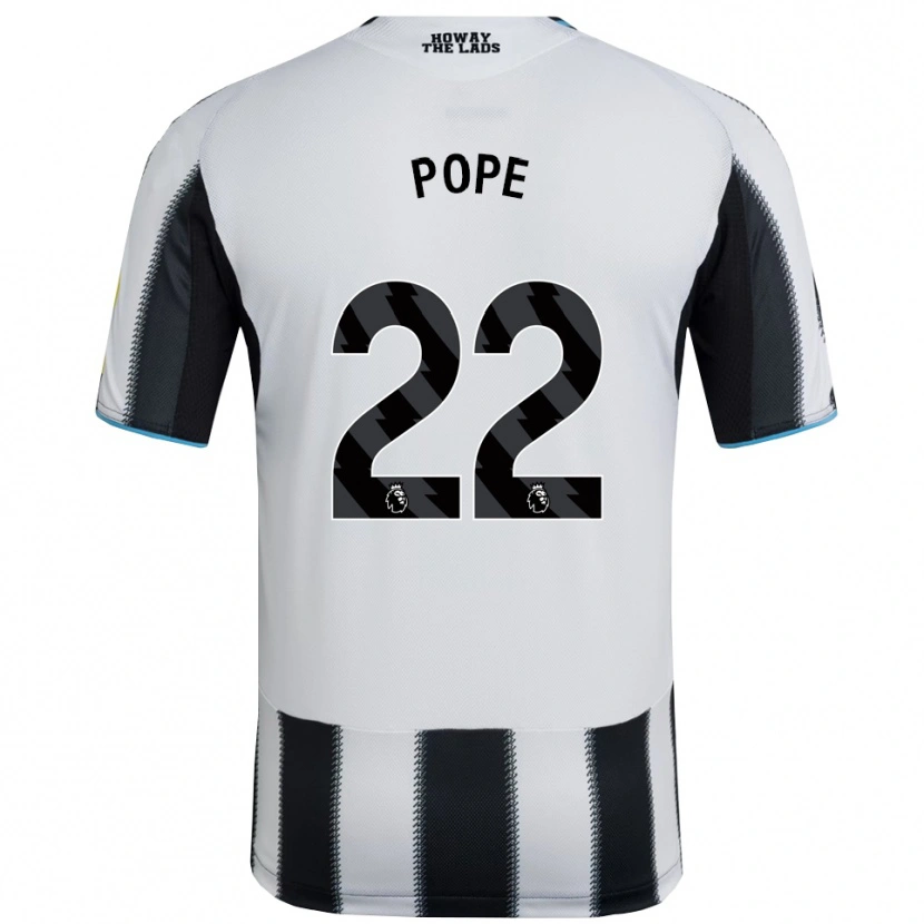 Danxen Kinderen Nick Pope #22 Zwart Wit Thuisshirt Thuistenue 2025/26 T-Shirt