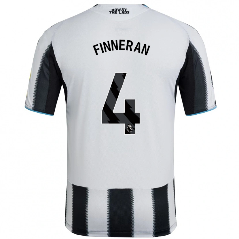 Danxen Kinderen Rory Finneran #4 Zwart Wit Thuisshirt Thuistenue 2025/26 T-Shirt