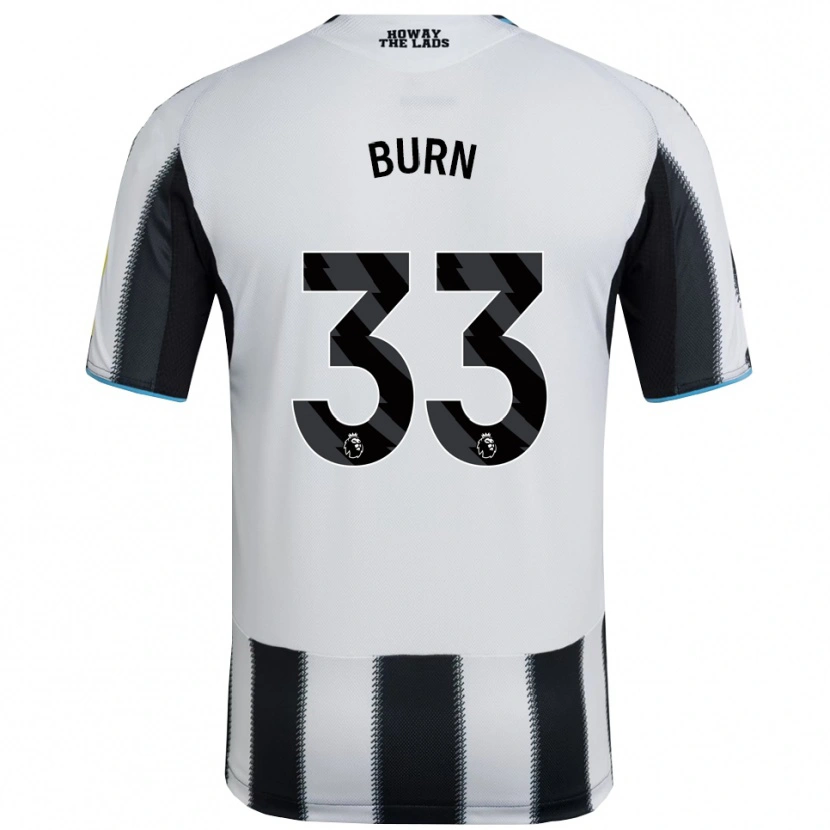 Danxen Kinderen Dan Burn #33 Zwart Wit Thuisshirt Thuistenue 2025/26 T-Shirt