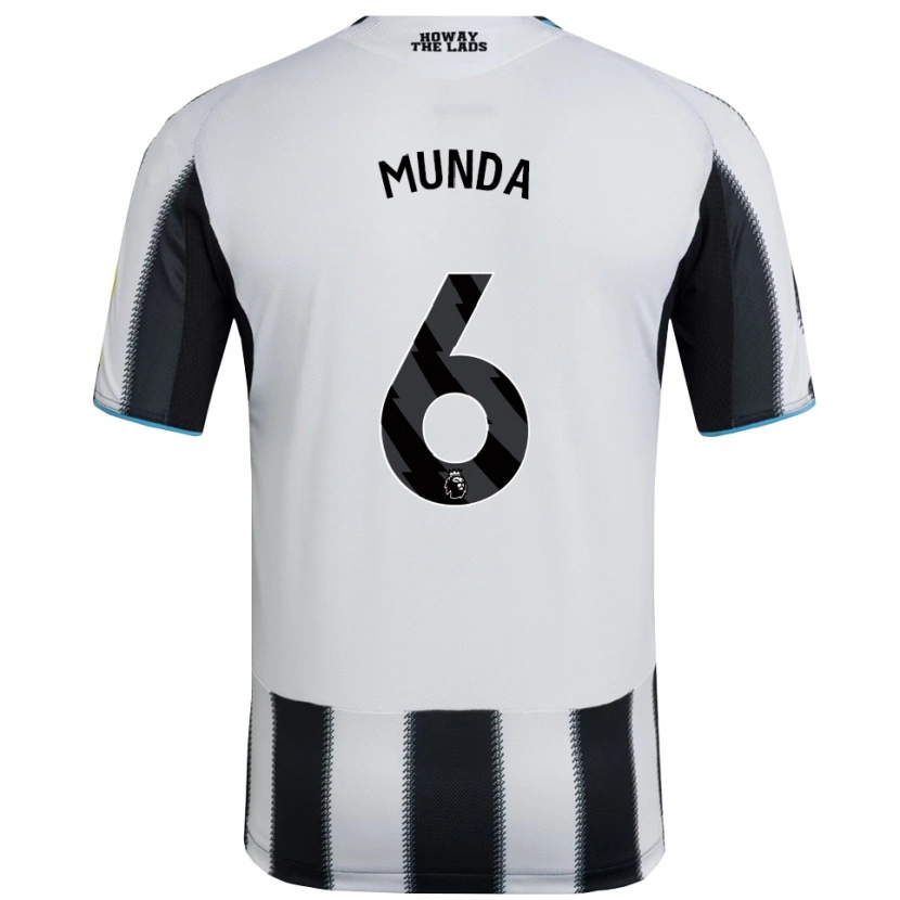 Danxen Kinderen Anthony Munda #6 Zwart Wit Thuisshirt Thuistenue 2025/26 T-Shirt