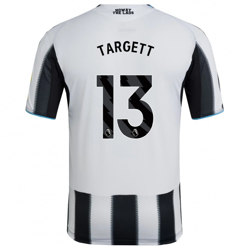 Danxen Kinderen Matt Targett #13 Zwart Wit Thuisshirt Thuistenue 2025/26 T-Shirt