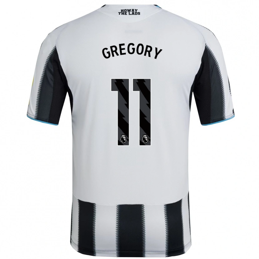 Danxen Kinderen Freya Gregory #11 Zwart Wit Thuisshirt Thuistenue 2025/26 T-Shirt