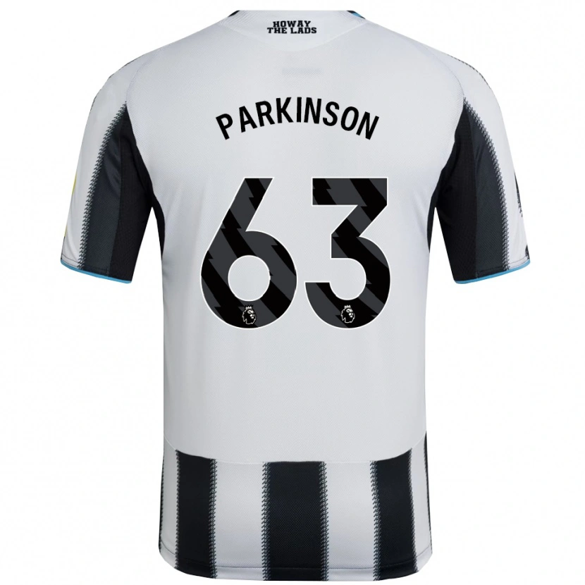 Danxen Kinderen Ben Parkinson #63 Zwart Wit Thuisshirt Thuistenue 2025/26 T-Shirt
