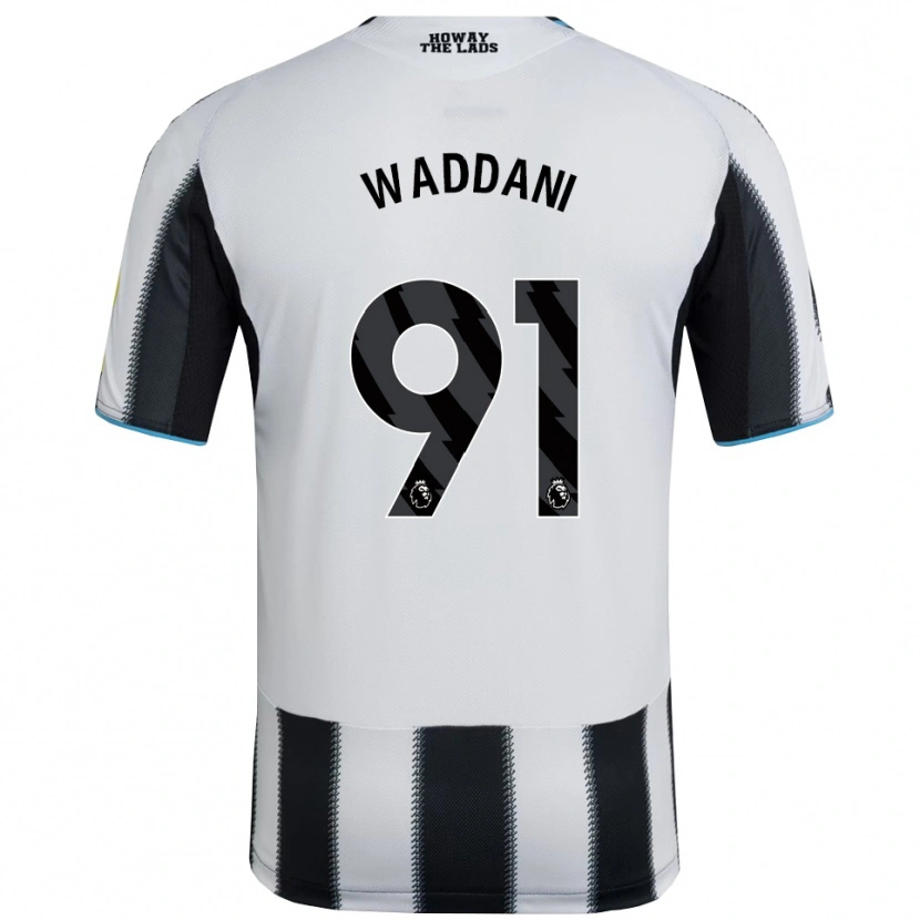 Danxen Kinderen Mohamed Waddani #91 Zwart Wit Thuisshirt Thuistenue 2025/26 T-Shirt