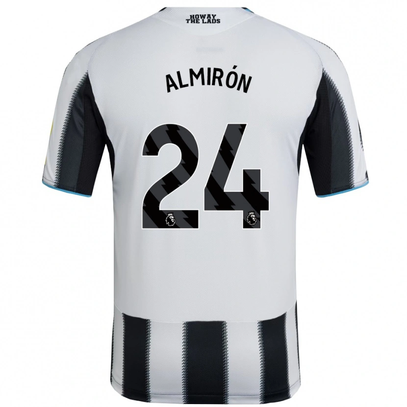 Danxen Kinderen Miguel Almiron #24 Zwart Wit Thuisshirt Thuistenue 2025/26 T-Shirt
