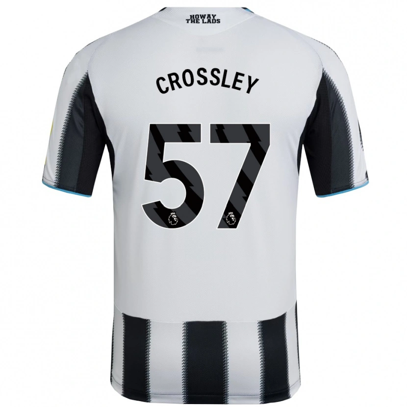 Danxen Kinderen Kyle Crossley #57 Zwart Wit Thuisshirt Thuistenue 2025/26 T-Shirt