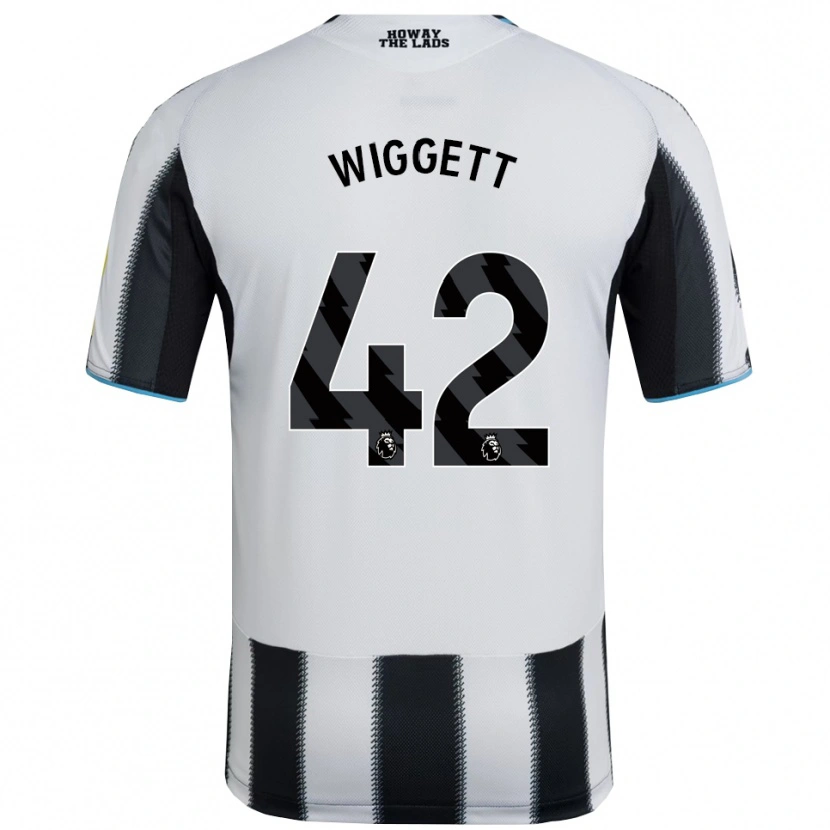 Danxen Kinderen Charlie Wiggett #42 Zwart Wit Thuisshirt Thuistenue 2025/26 T-Shirt