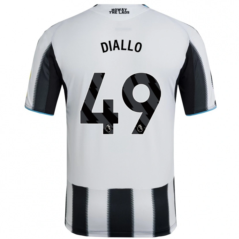 Danxen Kinderen Amadou Diallo #49 Zwart Wit Thuisshirt Thuistenue 2025/26 T-Shirt