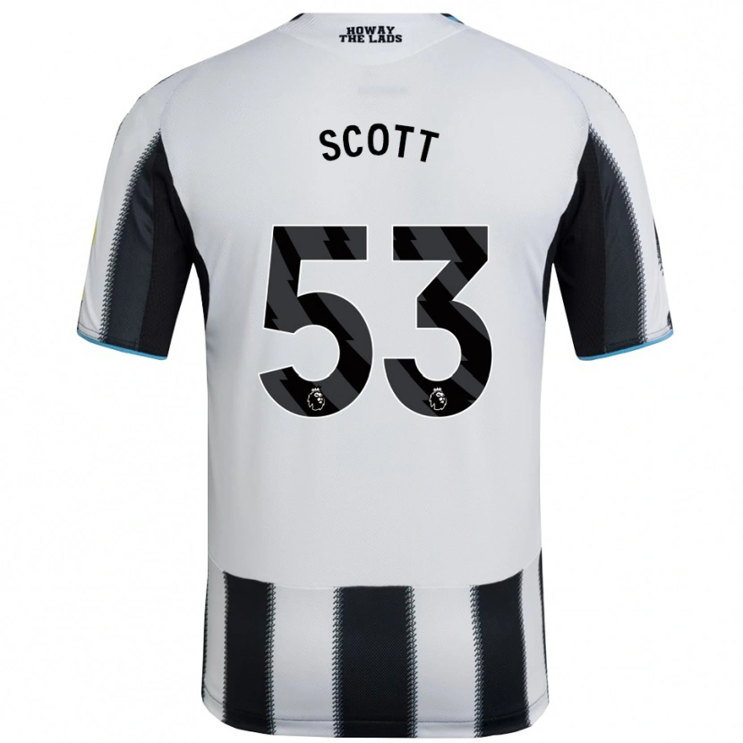 Danxen Kinderen Joshua Scott #53 Zwart Wit Thuisshirt Thuistenue 2025/26 T-Shirt