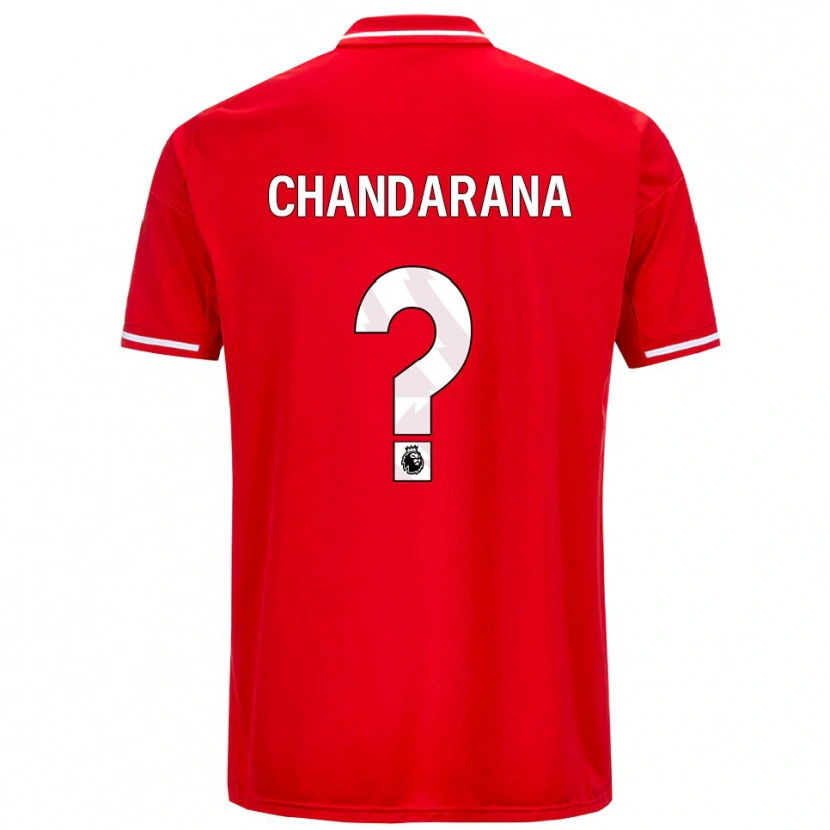 Danxen Kinderen Millie Chandarana #0 Rood Wit Thuisshirt Thuistenue 2025/26 T-Shirt
